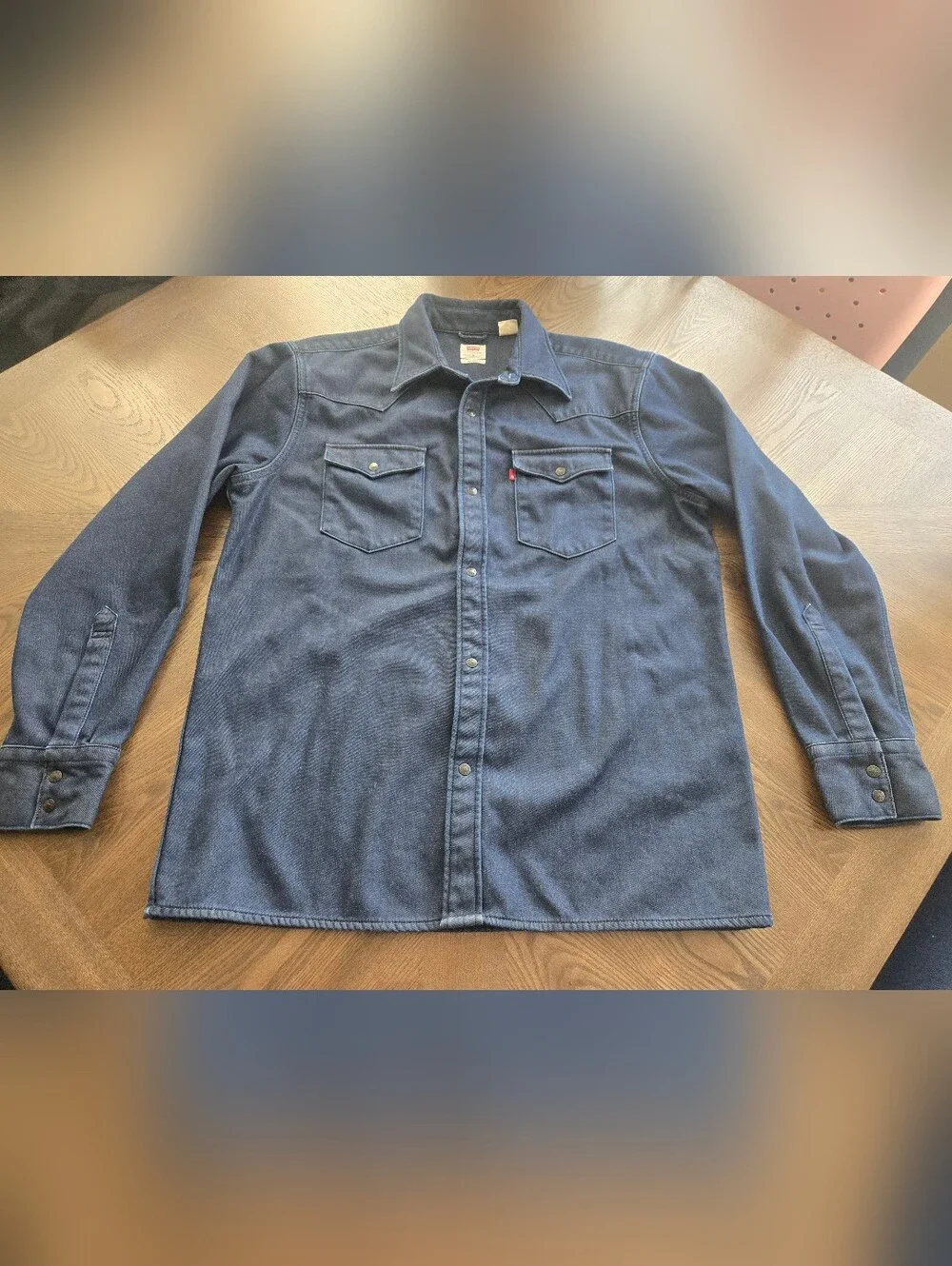 Levi's Barstow Western Standard Long Sleeve Snap Button Shirt sz MEDIUM
